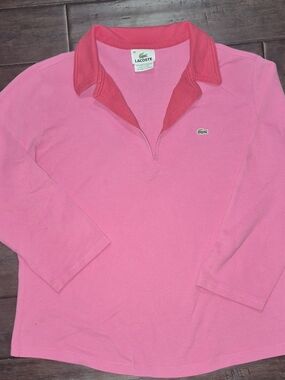 Lacoste Women Polo Two-Tone Pink  with Contrast Collar